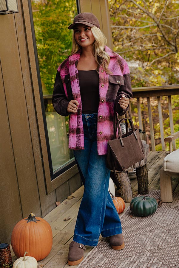 Cooler Weather Wishes Plaid Jacket Image - 1