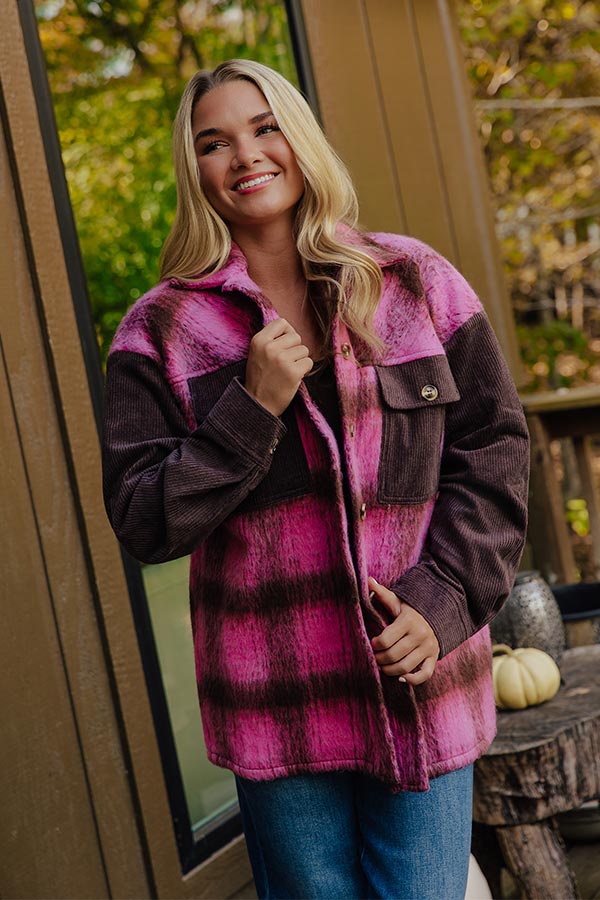 Cooler Weather Wishes Plaid Jacket Image - 2