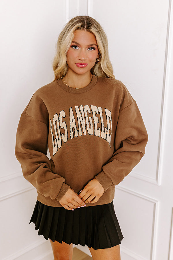 Los Angeles Sherpa Embroidered Sweatshirt