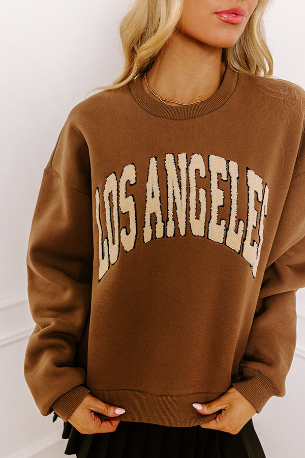 Los Angeles Sherpa Embroidered Sweatshirt