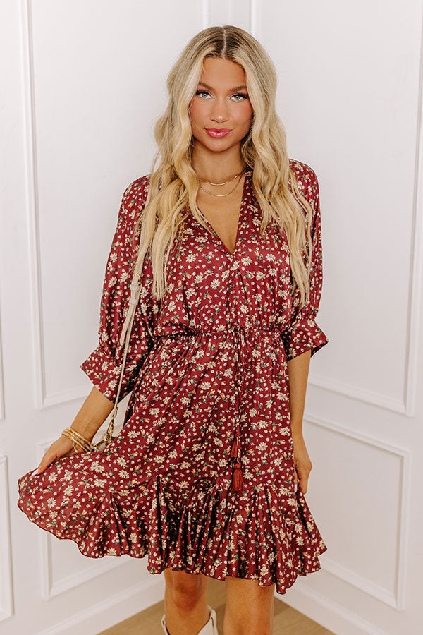 Simply Carried Away Floral Mini Dress   