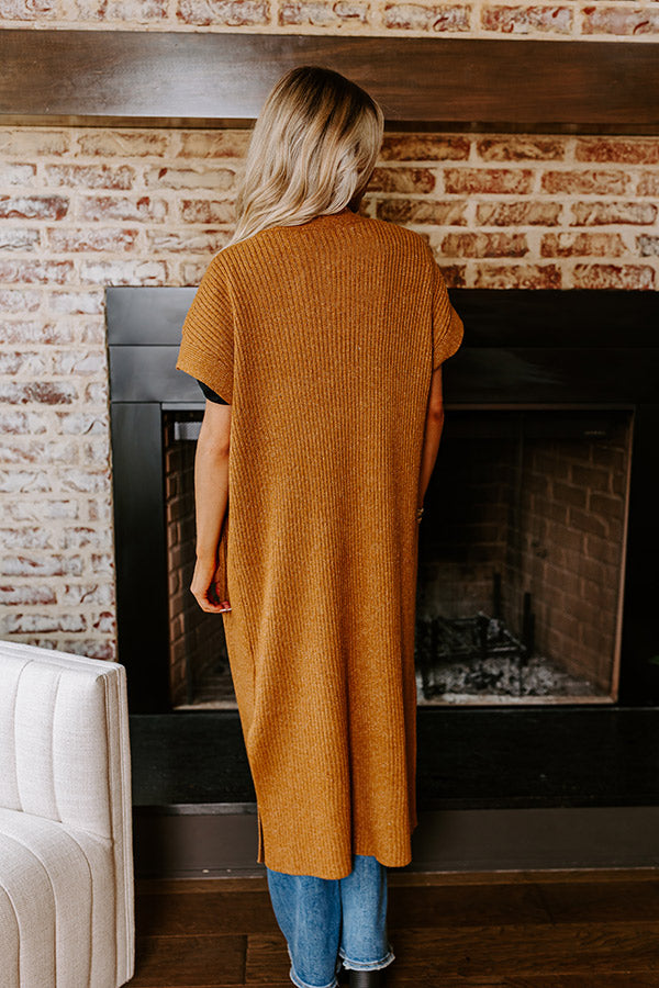 Autumn Vibes Ribbed Duster Cardigan