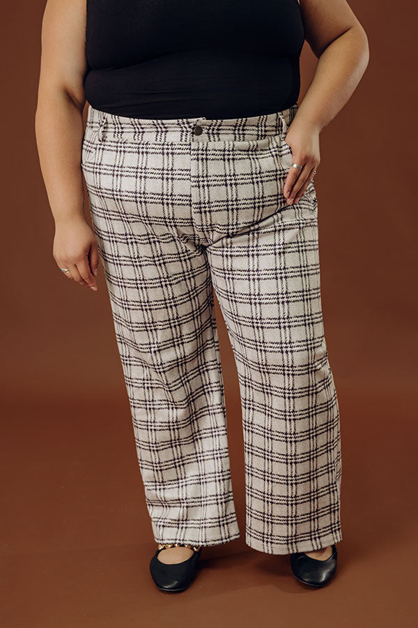The Holtz High Waist Plaid Pants Curves