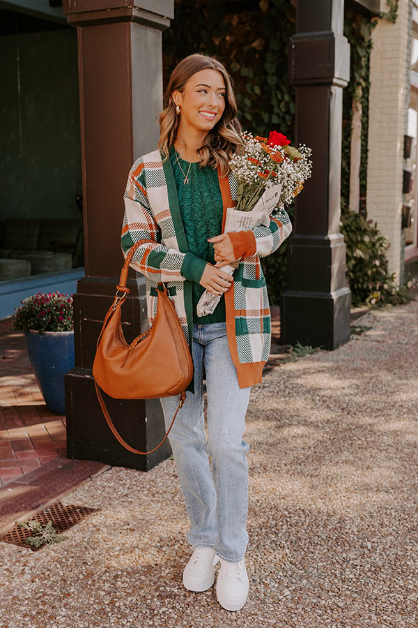 Close To Heart Plaid Cardigan