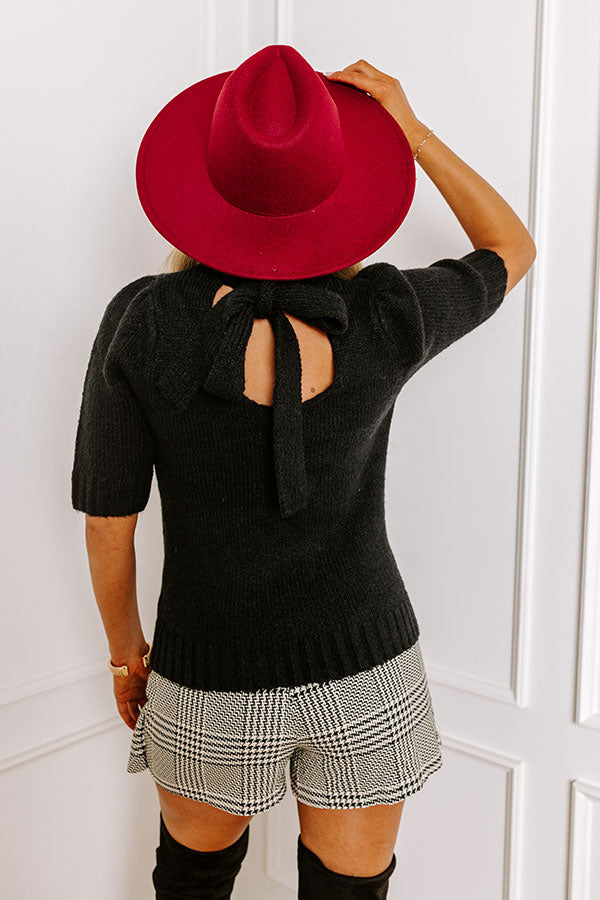 Like Clockwork Knit Sweater Top In Black   