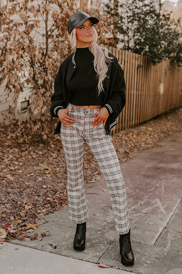 The Holtz High Waist Plaid Pants