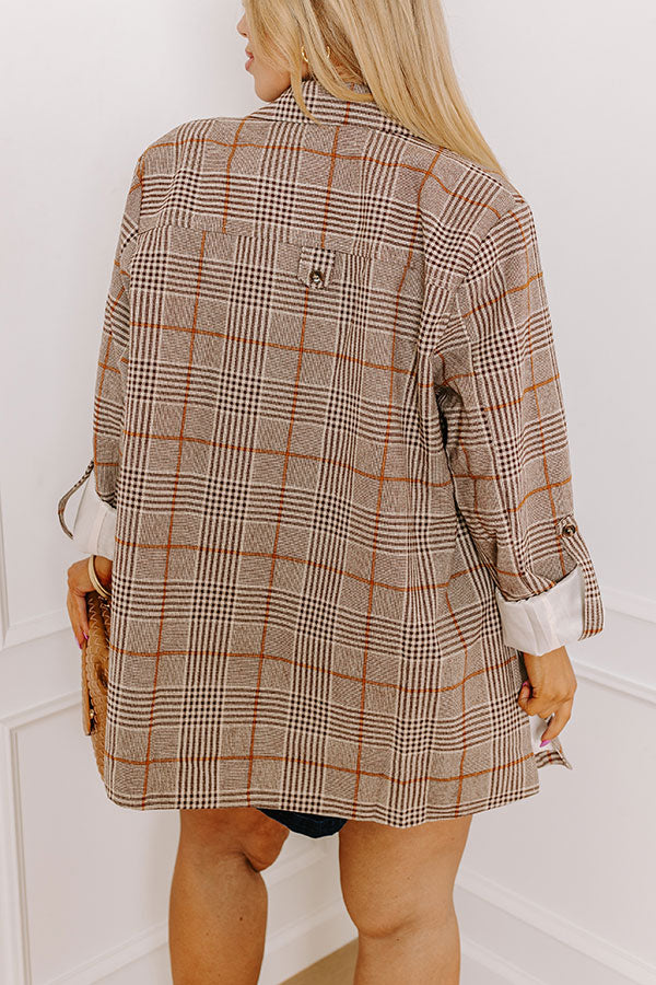 The Issey Plaid Blazer Curves