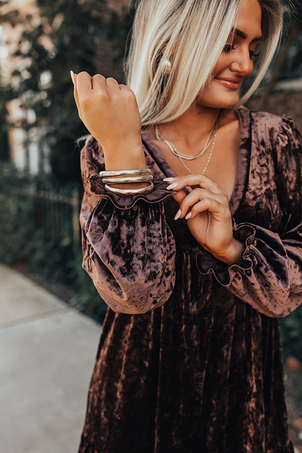 long sleeve velvet babydoll dress Social And Chic Velvet Babydoll Dress In Chestnut long sleeve velvet babydoll dress Social And Chic Velvet Babydoll Dress In Chestnut