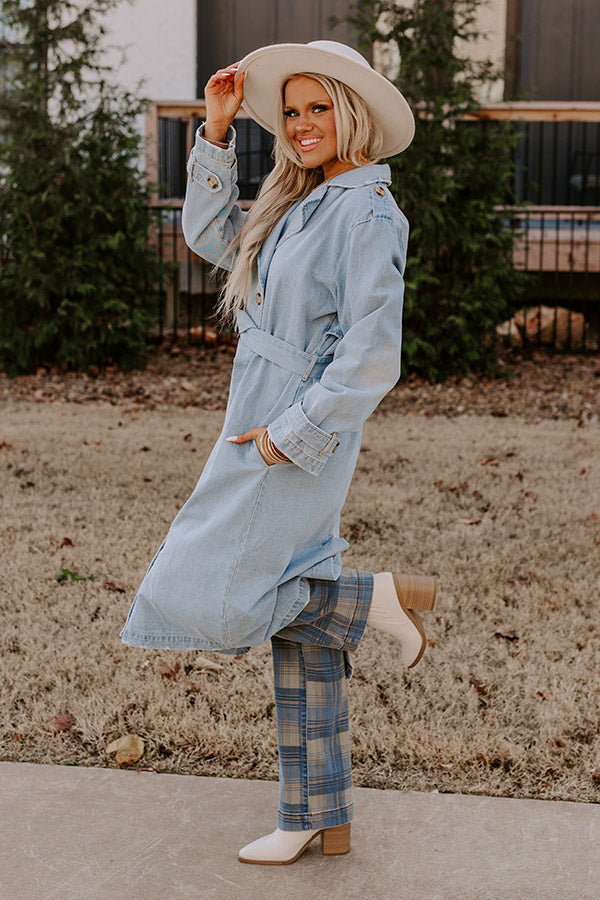 London Lookout Denim Trench Coat • Impressions Online Boutique