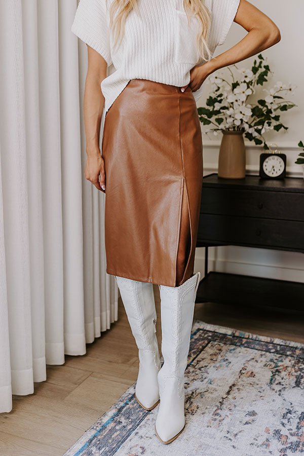 The Glee Faux Leather Skirt