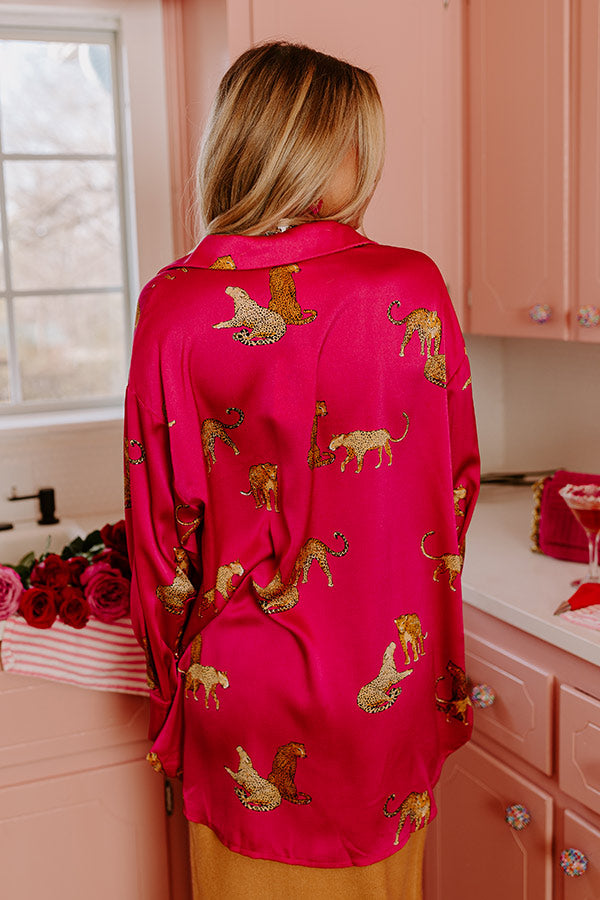 On The PR List Button Up In Fuchsia