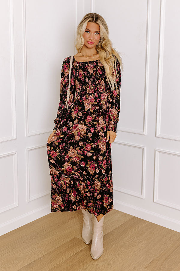 Hand In Hand Through It All Floral Midi