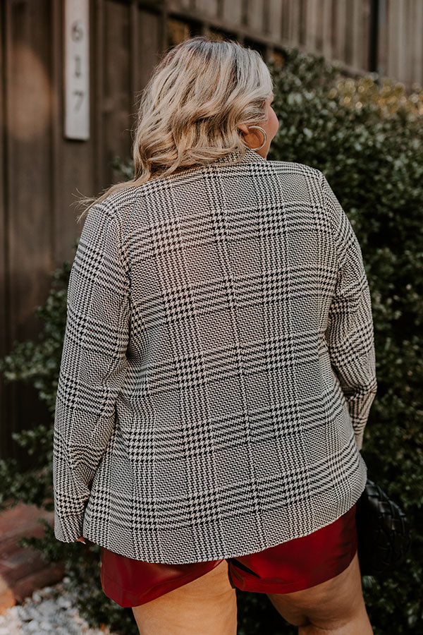 Dare To Dream Houndstooth Blazer Curves