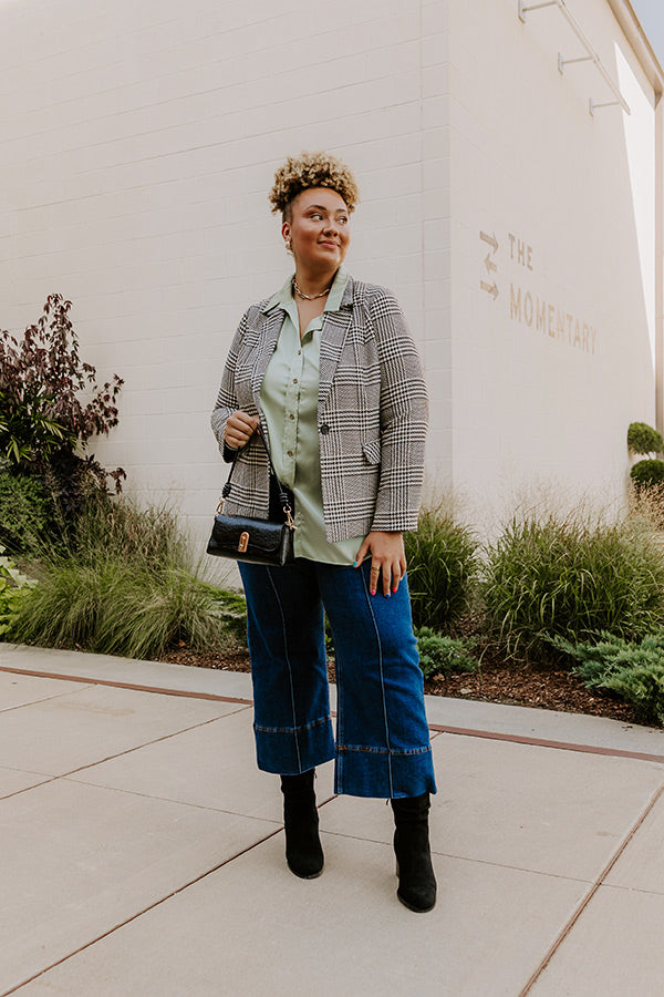 Dare To Dream Houndstooth Blazer Curves Image - 3