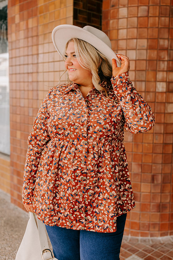 Dare To Dream Floral Button Up Curves