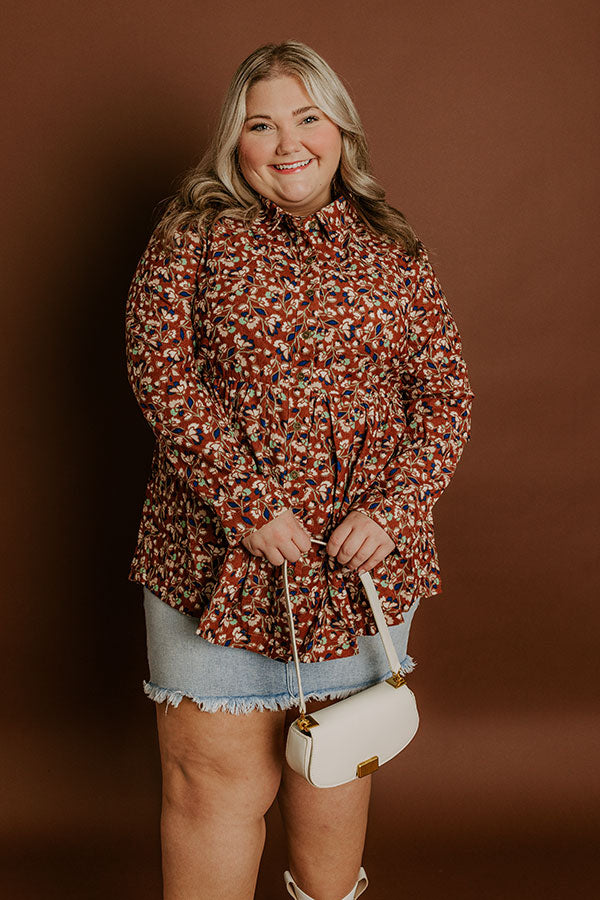 Dare To Dream Floral Button Up Curves