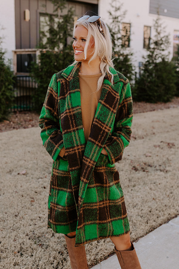 Better Than Fiction Plaid Coat