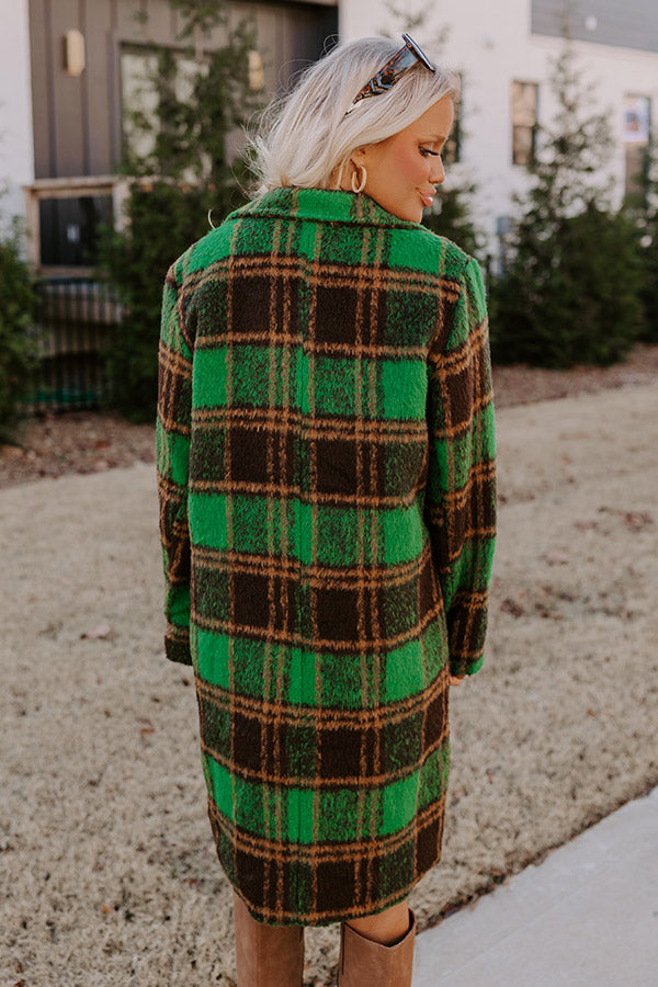 Better Than Fiction Plaid Coat