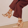The Charlotte Faux Leather Heel in Iced Latte Image - 1