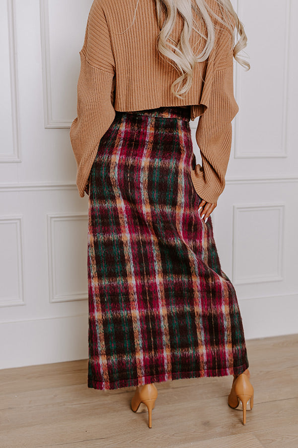 Romantic Playlist Plaid Skirt