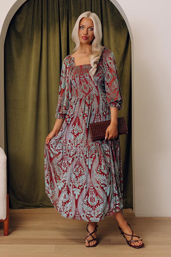 Midnight Mantra Velvet Midi Image - 2