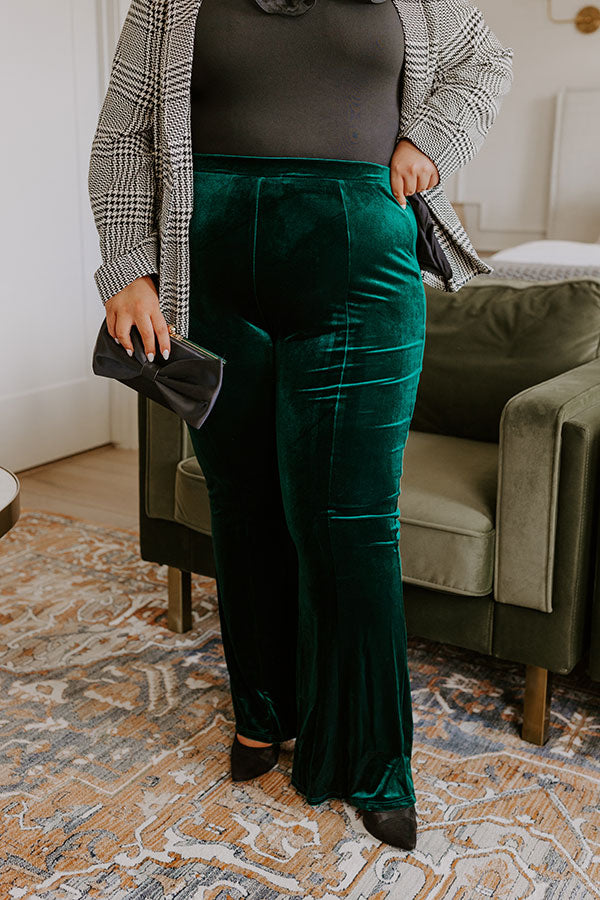 Glamour Galore High Waist Velvet Pants Curves