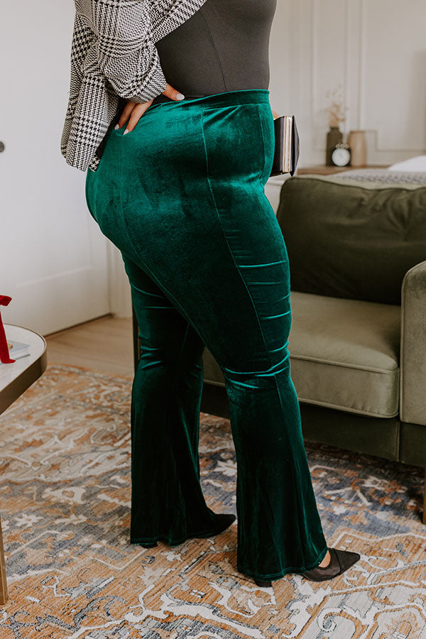 Glamour Galore High Waist Velvet Pants Curves