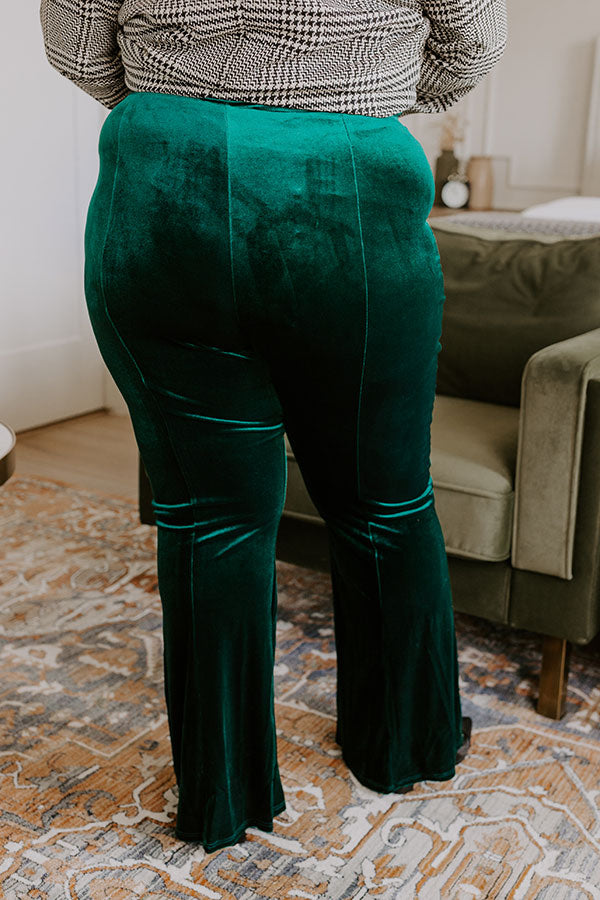 Glamour Galore High Waist Velvet Pants Curves