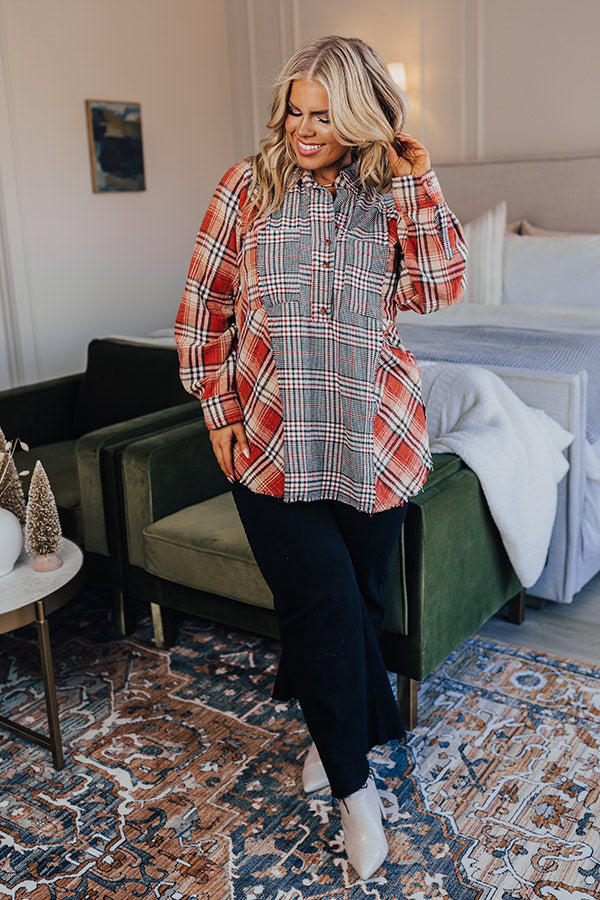 Fall Sunset Flannel Tunic Curves