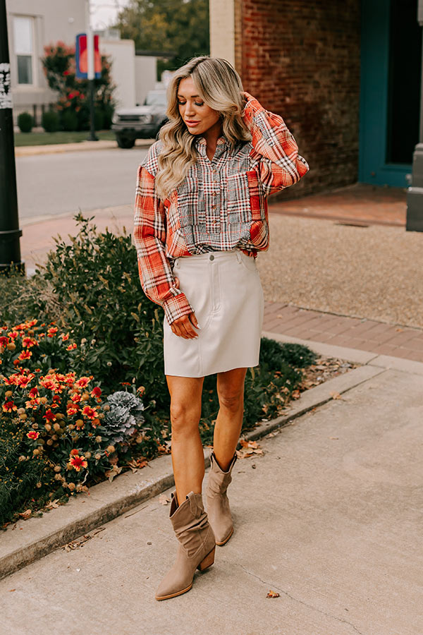 Fall Sunset Flannel Tunic