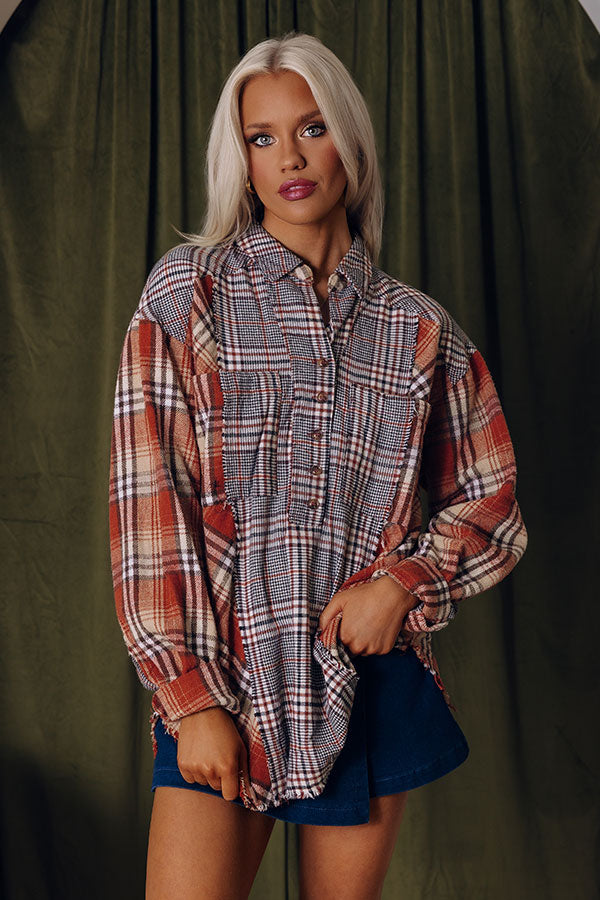 Fall Sunset Flannel Tunic