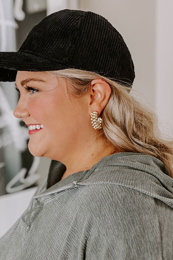 Stop Time Hoop Earrings