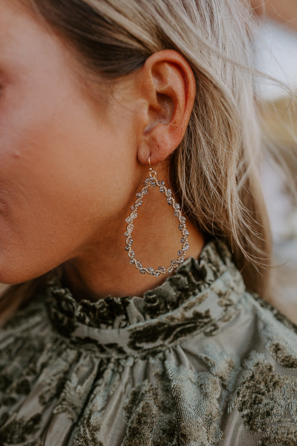 Elite Elegance Earrings In Grey Image - 2