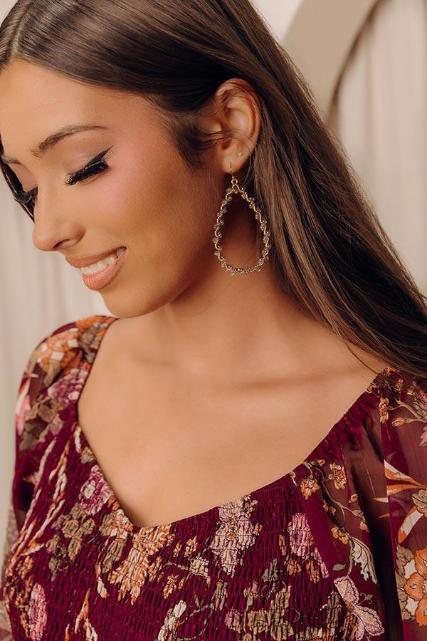 Elite Elegance Earrings In Grey Image - 1