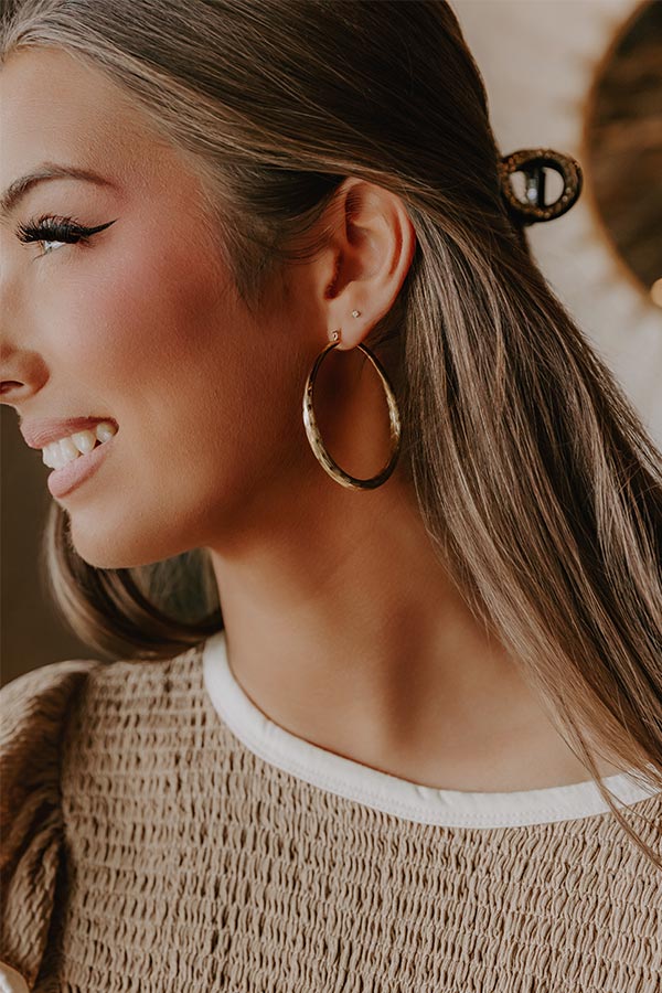 Flirty Nature Hoop Earrings