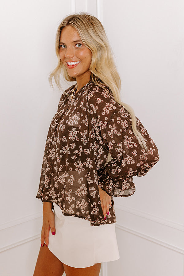 Floral Fascination Shift Top