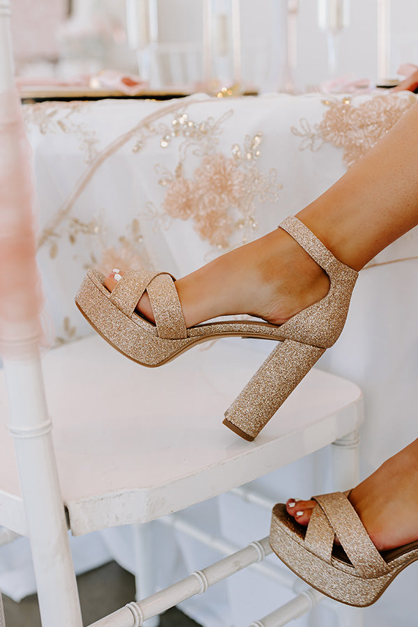 The Isabelle Glitter Heel In Gold