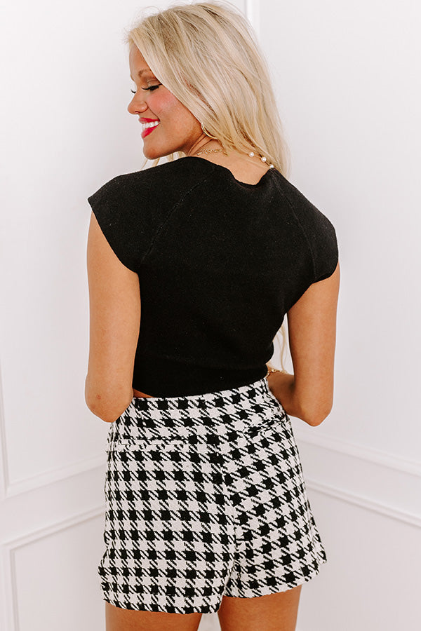 Style Sense High Waist Tweed Skort