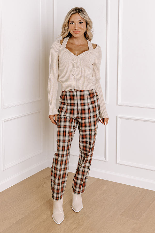 The Benton High Waist Plaid Pants