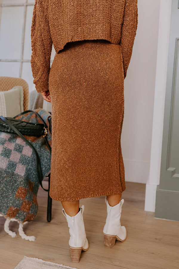 Wine Tasting Knit Sweater Skirt S / chocolate Wine Tasting Knit Sweater Skirt S / chocolate