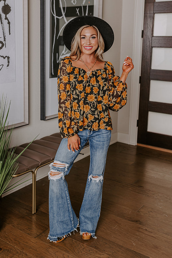 Garden Lovely Shift Top in Copper