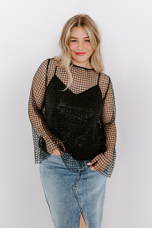 Broadway Beautiful Mesh Top