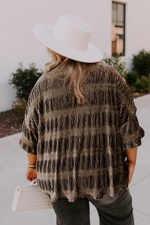 Roman Holiday Velvet Top In Martini Olive Curves