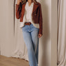 Material Girl Faux Leather Blazer Image - 1