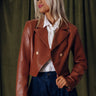 Material Girl Faux Leather Blazer Image - 1