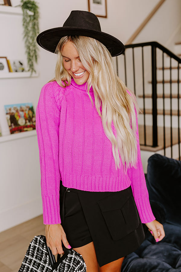 Wide Open Spaces Knit Sweater In Violet