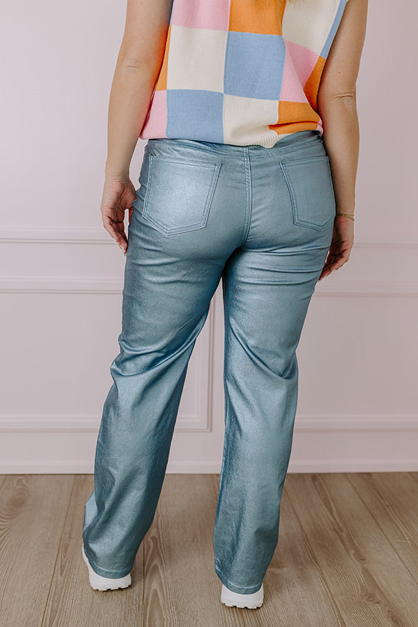 Style Watch High Waist Metallic Pants