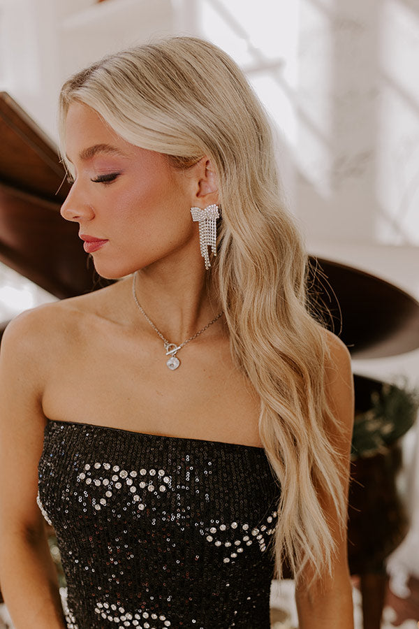 A Little Bit Flirty Rhinestone Earrings