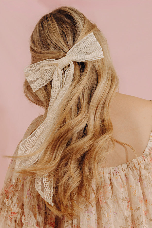 The Brooklyn Lace Bow Hair Clip
