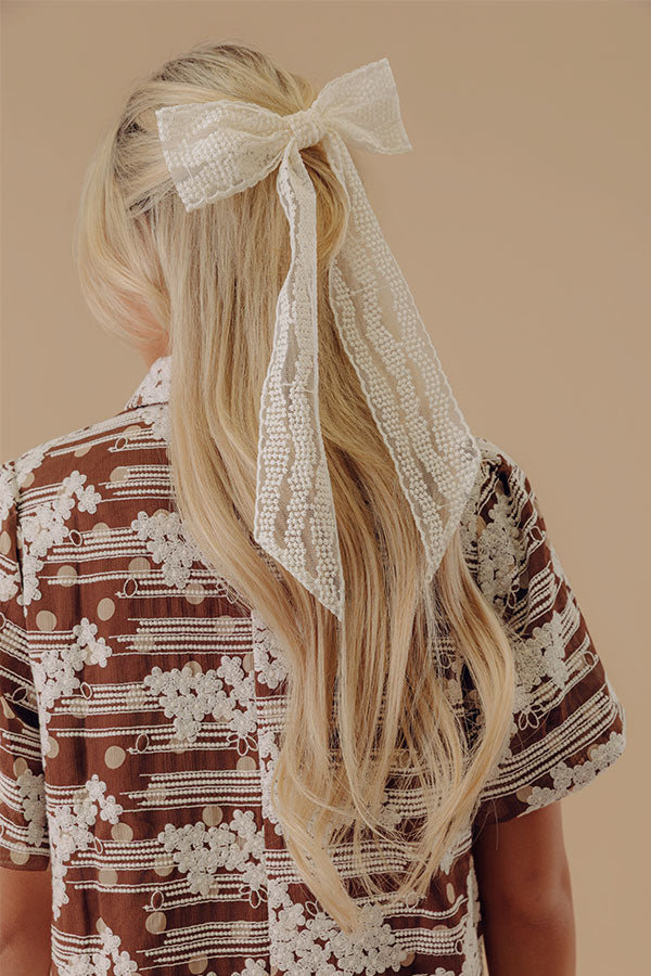 The Brooklyn Lace Bow Hair Clip